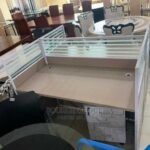 space saving two seater office workstation