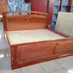 Luxury Oak Wooden King Size Bed Frame with Walnut Finish