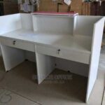 Hospital Reception Counter Desk Durable Wooden Build Uganda