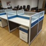 team desk with pedestal storage