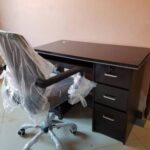 team office desk with storage cabinets