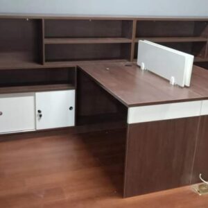 team workstation with storage drawers