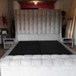 velvet deep tufted bed