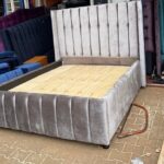 velvet study storage bed