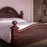 Double Oak Wooden Bed Frame with Medium Finish