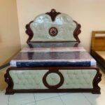 Double Platform Bed with Contemporary Oak Finish Uganda