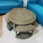 Square Living Room Coffee Table with Raised Edge Detail