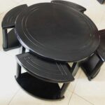 Modern Wooden Centre Table with Raised Edge Finish