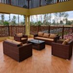 weatherproof wicker patio seating set