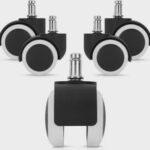 white black caster wheels