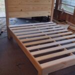 Rustic Walnut Wooden Bed Frame for Guest Rooms Uganda
