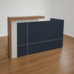 Compact Office Reception Desk 1.4m with Organized Storage Drawers