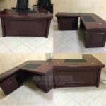 Contemporary 1400mm Executive Office Desk with File Cabinet