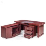 Contemporary 1400mm Executive Office Desk with Side Cabinet