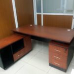Refined Executive Office Desk with Side Storage Cabinet 1600mm
